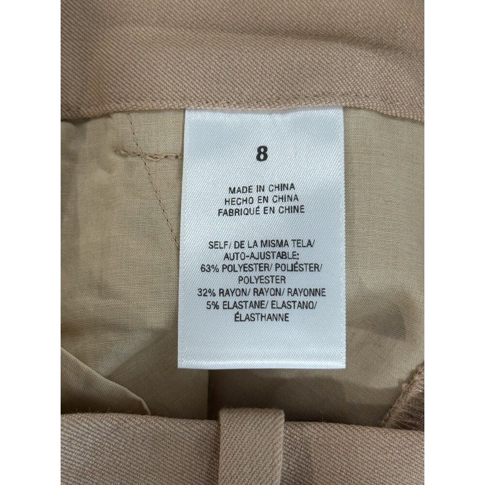 Favorite Daughter Womens Pants Brown Pleated High Rise Wide Leg Stretch Size 8 - Picture 5 of 11